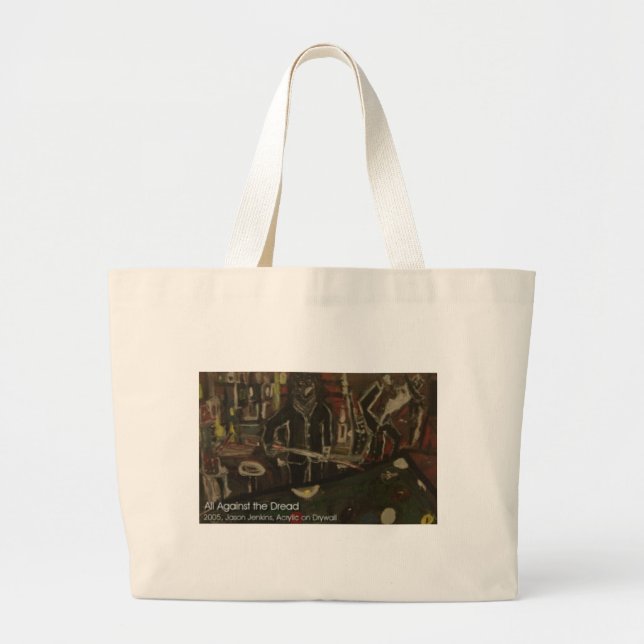 all against the dread large tote bag (Front)