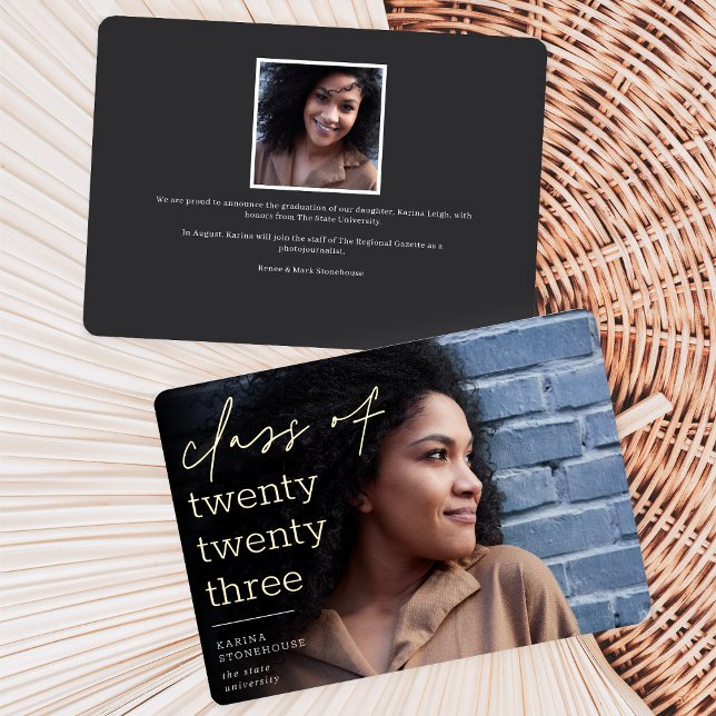 All Aligned Foil | Photo Graduation Announcement (Creator Uploaded)