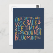 All along, you were blooming postcard (Front/Back)