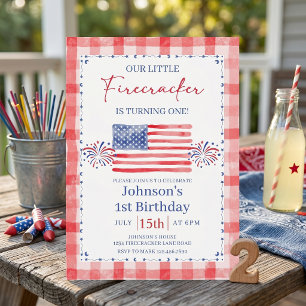 All American 1st Birthday Invitation