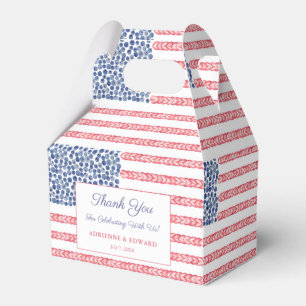 All-American 4th July Summer Picnic Couples Shower Favor Boxes