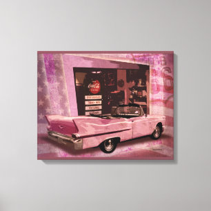 All American 50s Collage Canvas Print