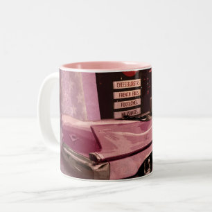 All American 50s Collage Two-Tone Coffee Mug
