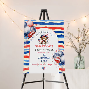 All American Baby 4th July Baby Shower Welcome Foam Board
