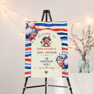 All American Baby 4th July Baby Shower Welcome Foam Board