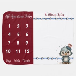 All American Baby Milestone Photo Prop