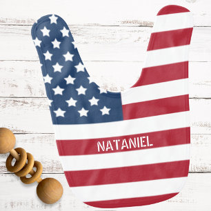 All American Baby Monogram  Bib