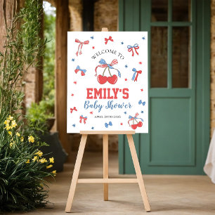 All American Baby Shower 16x20 Welcome Sign