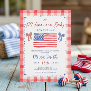 All American Baby Shower Invitation