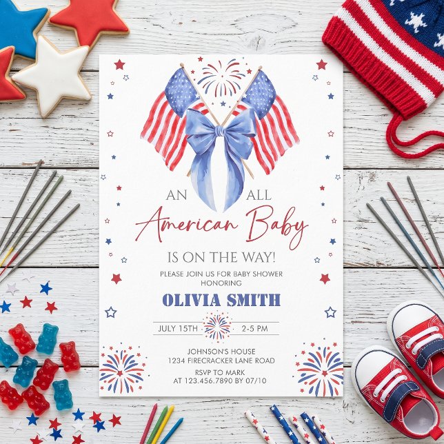 All American Baby Shower Invitation (Creator Uploaded)