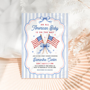 All American Baby Shower Invitation