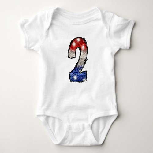All American Baby Two Year Old _ July 4th USA Baby Bodysuit
