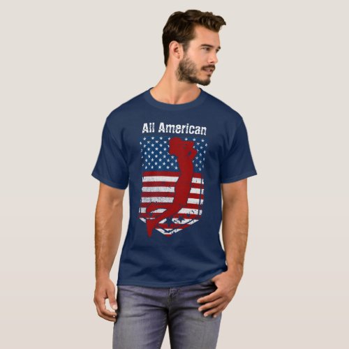 All_American Basketball Vintage Distressed 2 T_Shirt