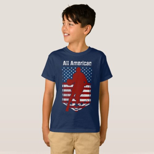 All_American Basketball Vintage Distressed 3 T_Shirt