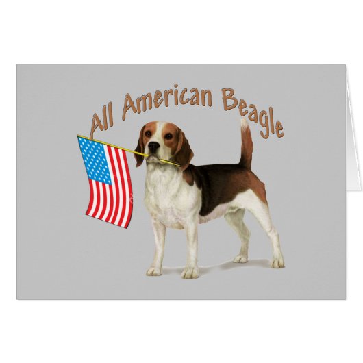 All American Beagle gifts Cards (Front Horizontal)