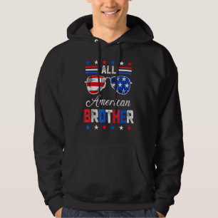 All American Big Brother 4th Of July Mens Sunglass Hoodie
