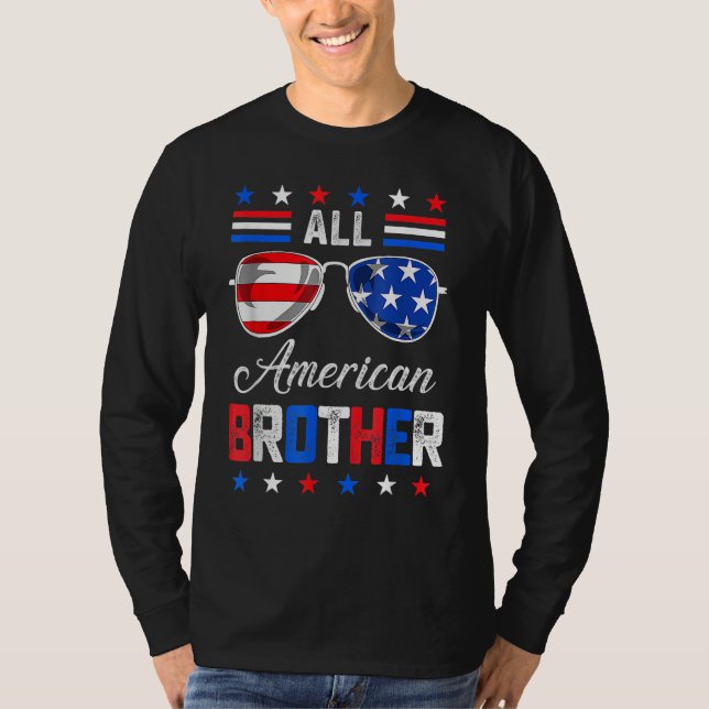 All American Big Brother 4th Of July Mens Sunglass T-Shirt (Front)