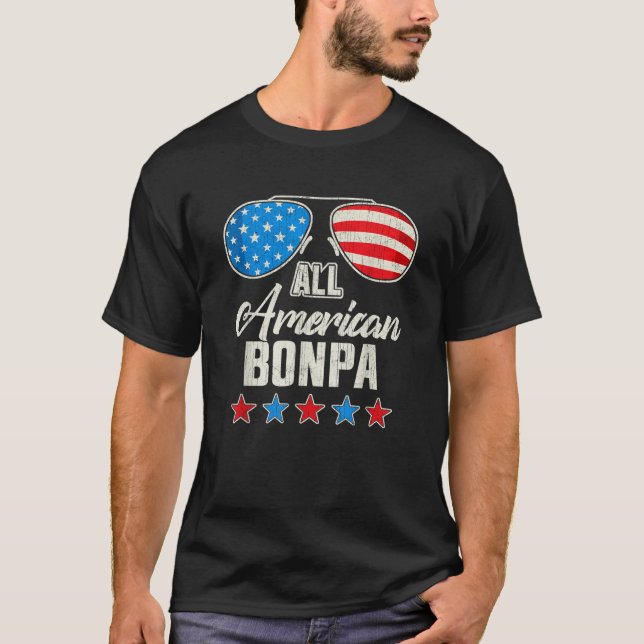 All American Bonpa 4th Of July Family Matching Sun T-Shirt (Front)