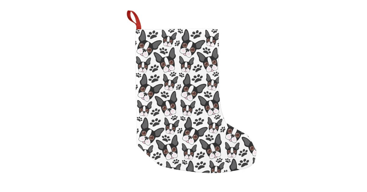 All American Boston Terrier Pet Puppy Dog Small Christmas Stocking | Zazzle