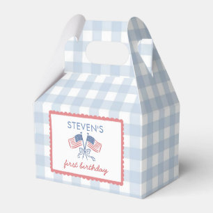 All American Boy 4th of July Birthday Favor Box