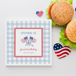All American Boy 4th of July Birthday Napkins