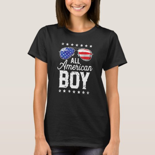 All American Boy 4th Of July  Boys Kids Sunglasses T_Shirt