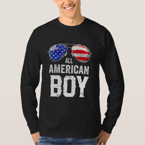 All American Boy 4th Of July  Boys Kids Sunglasses T_Shirt