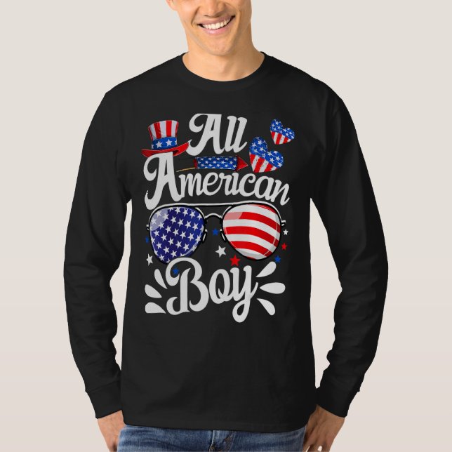 All American Boy 4th Of July Kids Sunglasses Ameri T-Shirt (Front)