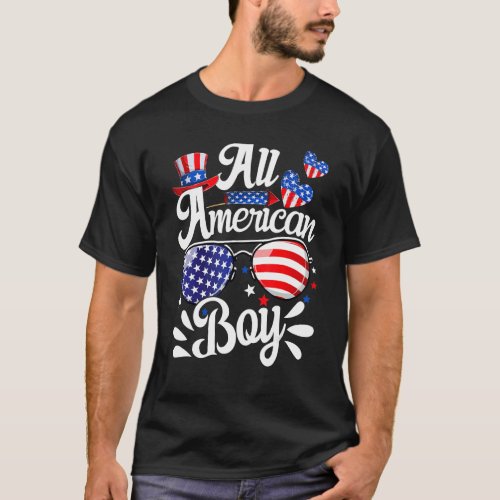 All American Boy 4th Of July Kids Sunglasses Ameri T_Shirt