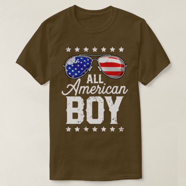 All American Boy 4th of July T Boys Kids Sunglasse T-Shirt (Design Front)