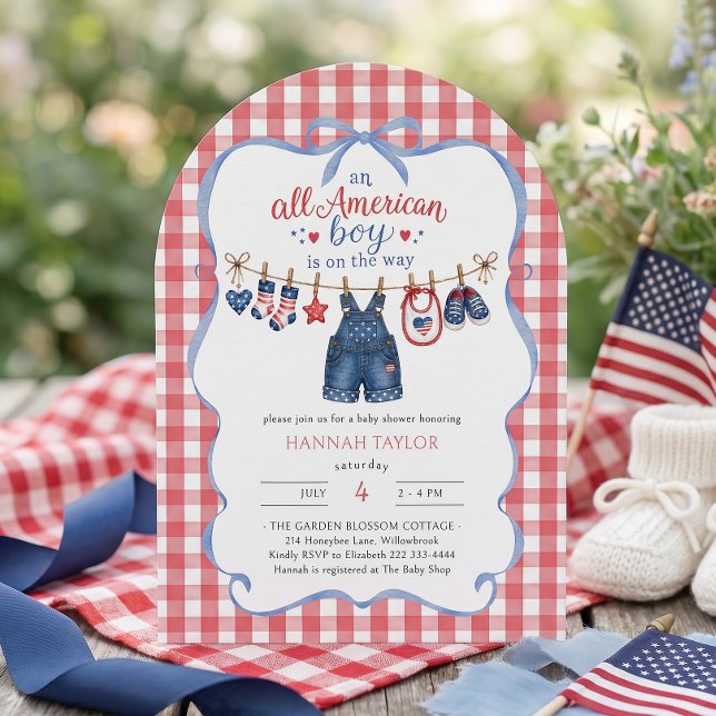 All American Boy Baby Shower Invitation (Creator Uploaded)