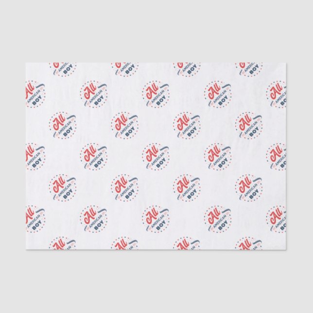 All American Boy Badge Tissue Paper (Front)