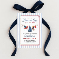 All American Boy Patriotic Clothesline Baby Shower