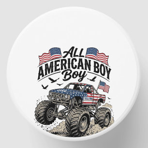 All American Boy Patriotic Monster Truck T-Shirt_1 Mini Candle Favors