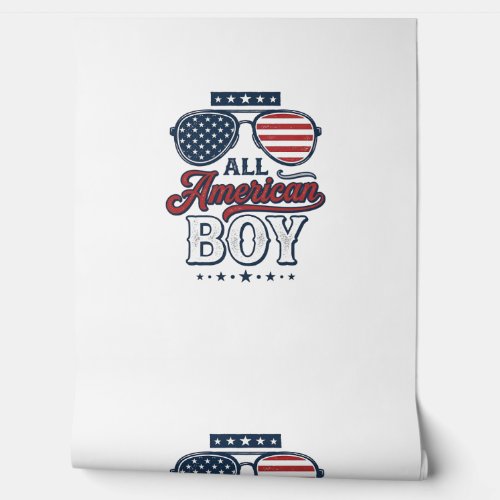 All American Boy Patriotic Sunglasses Shirt Design Wallpaper