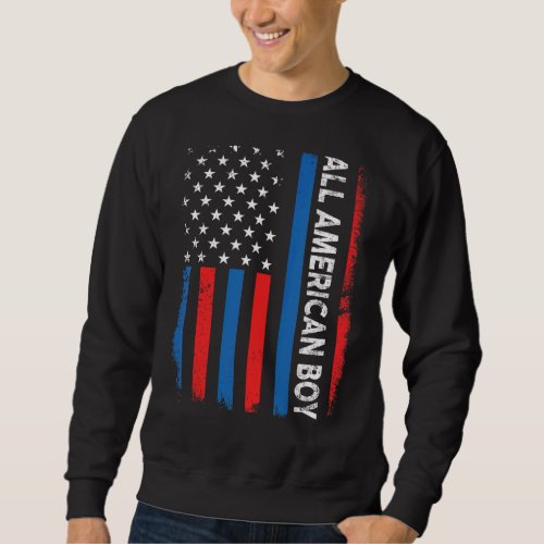 All American Boy Us Flag Matching Usa Patriotic 4t Sweatshirt