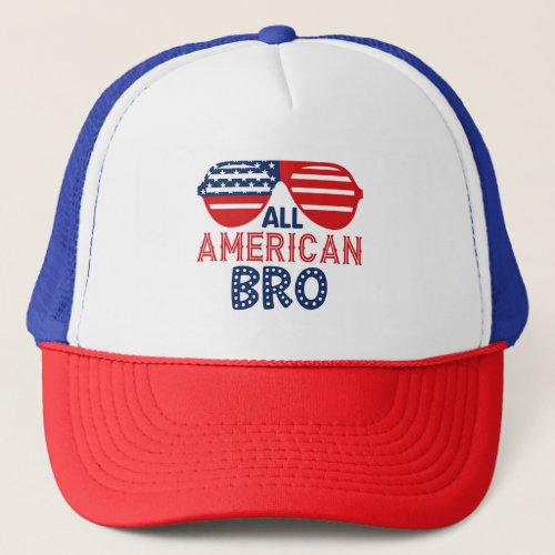all american Bro T_Shirt Trucker Hat