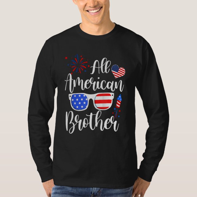 All American Brother 4th Of July Memorial Day Matc T-Shirt (Front)