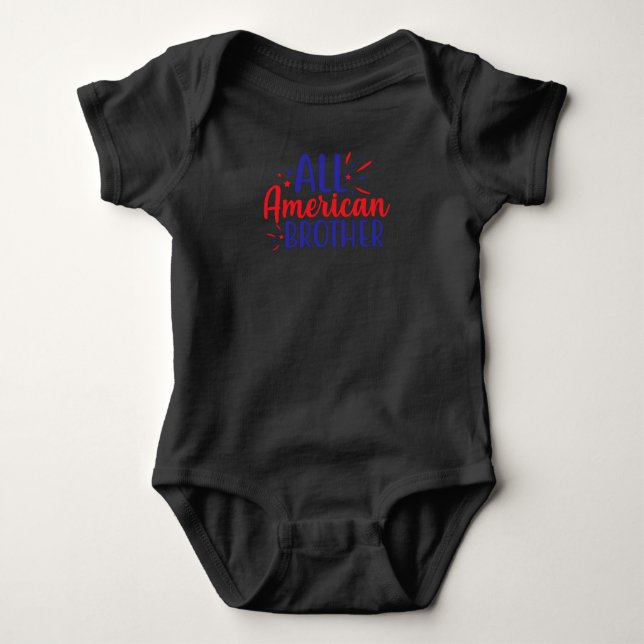 All American Brother Baby Bodysuit (Front)
