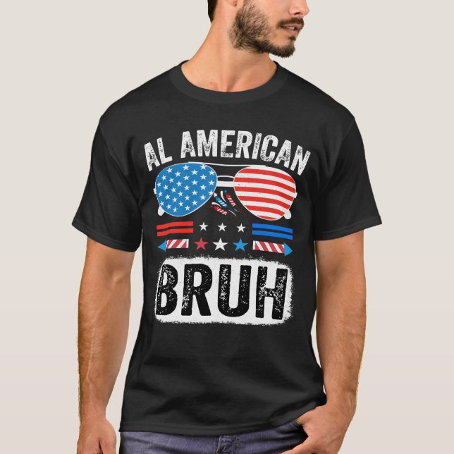 All American Bruh Funny Patriotic Meme Shirt USA (Front)