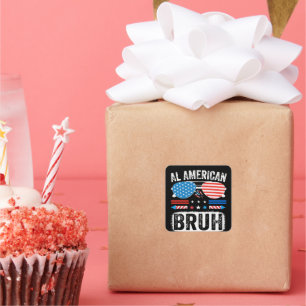 All American Bruh Funny Patriotic Meme Sticker