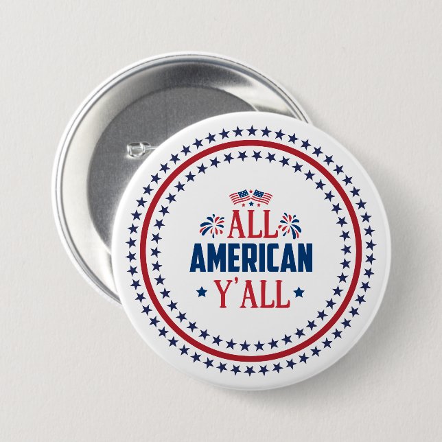 All American Button Pin (Front & Back)