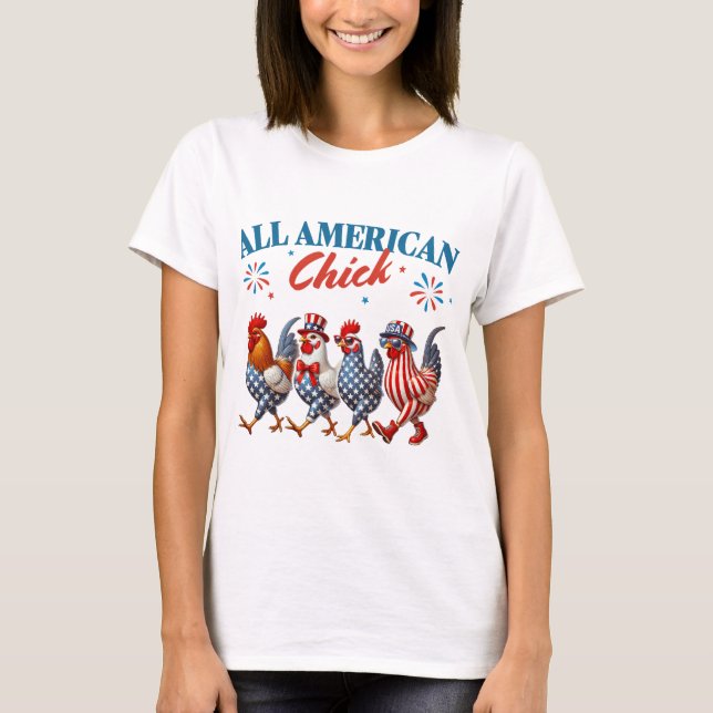 All American Chick  T-Shirt (Front)