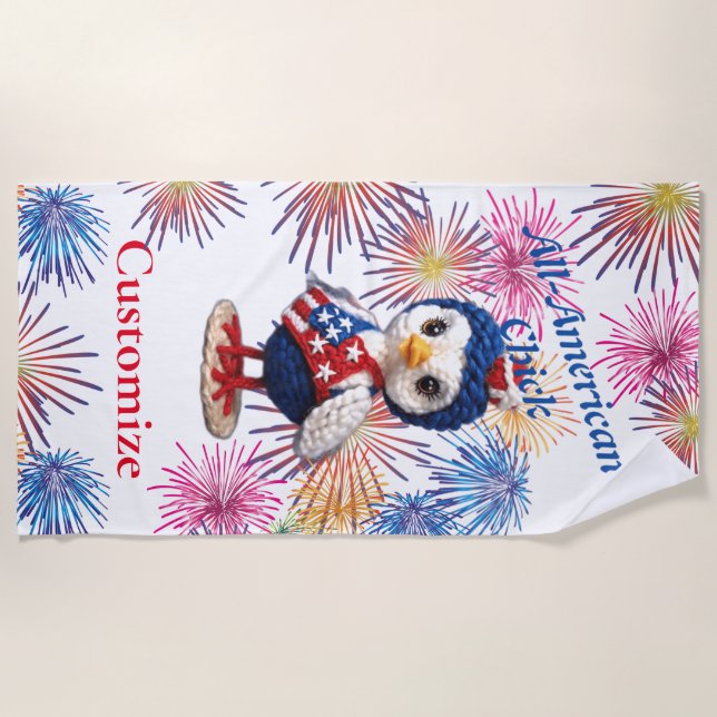 All-American Chick Thunder_Cove  Beach Towel (Front)