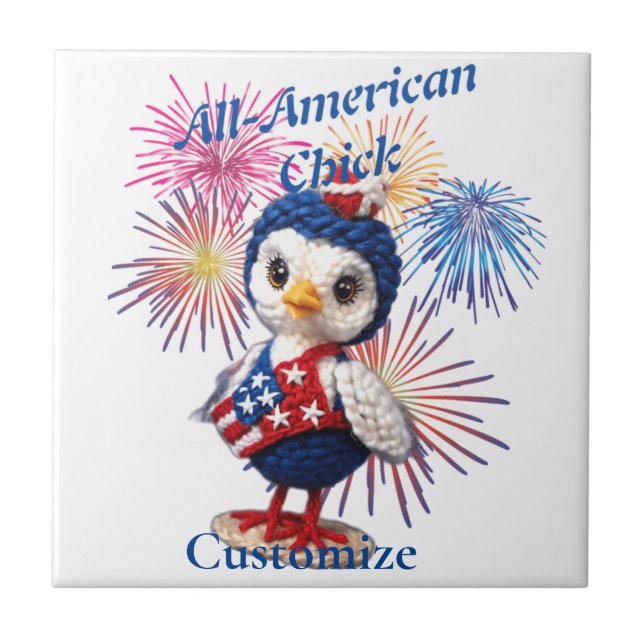 All-American Chick Thunder_Cove  Ceramic Tile (Front)