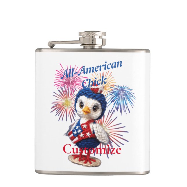 All-American Chick Thunder_Cove  Flask (Front)