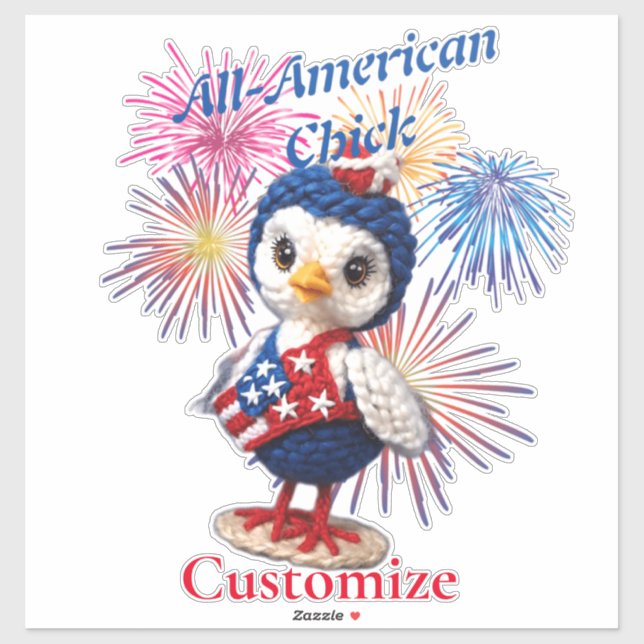 All-American Chick Thunder_Cove  Sticker (Sheet)