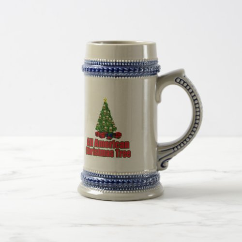 All American christmas tree with beer Beer Stein