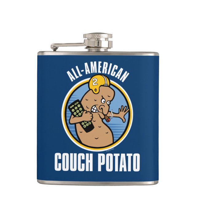 All-American Couch Potato Flask (Front)