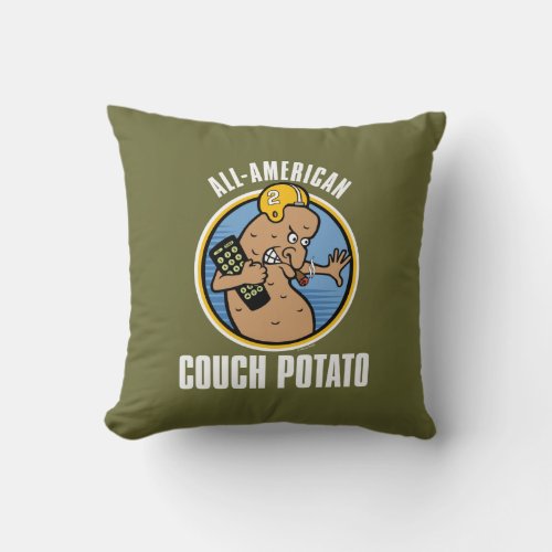 All_American Couch Potato Throw Pillow